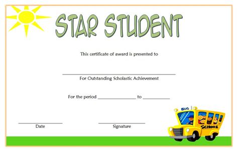 Star Student Certificate Templates 10 Best Ideas Free