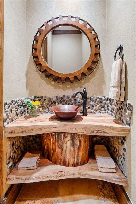Residents usually do not allow guests to go upstairs, but also do not want to the cost of making powder room is usually dependent on the choice of equipment and finishing design. A Natural Treat: Live-Edge Vanity Top Redefines Modern ...