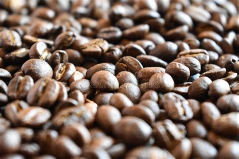 Closeup Of Roasted Coffee Beans Stock Image Image Of Decorative