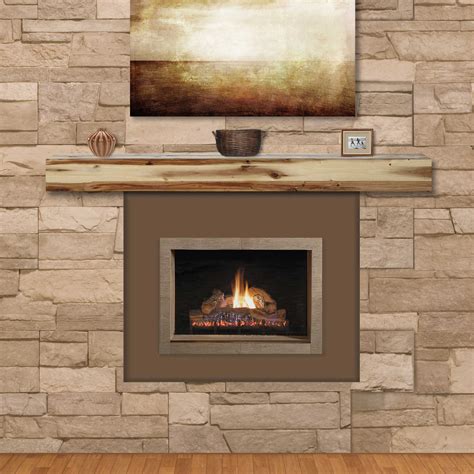 48" Contemporary Natural Wood Mantel Shelf - Walmart.com
