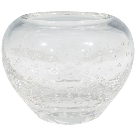 Large Bubble Glass Vase At 1stdibs