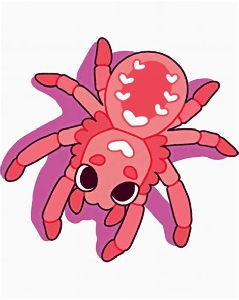 Cute Pink Spider Paint By Numbers Pbn Canvas