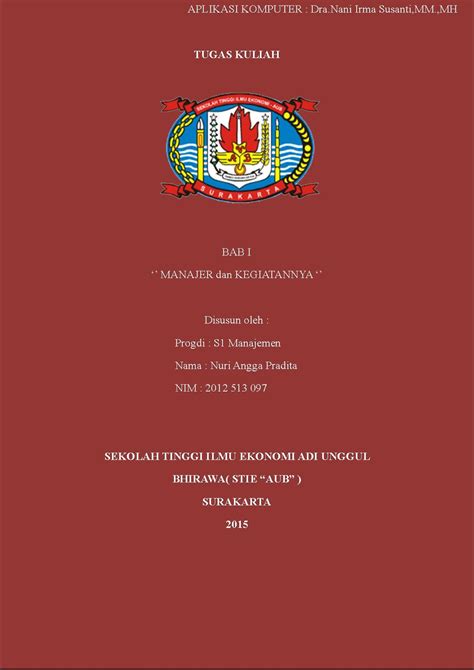 nuri angga pradita: tutorial membuat sampul / cover makalah yang baik