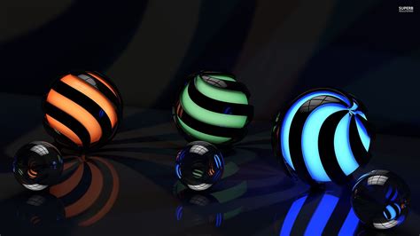 Glowing Spheres Wallhai Wallpaper Glass Marbles Abstract Pictures