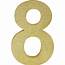 Glitter Gold Number 8 Sign 5 3/4in X 9in  Party City