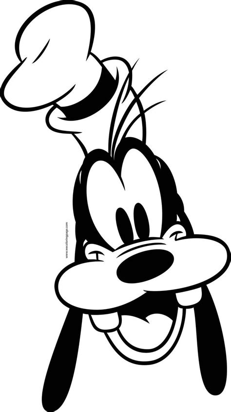 Awesome Draw Goofy Coloring Page Goofy Face Disney Cartoon