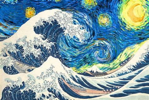 I combined "Starry Night" with "The Great Wave Off Kanagawa