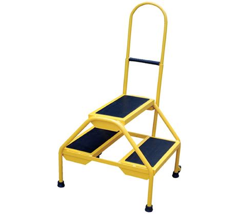 Blue Portable Two Step Ladders With Perforated Steel Steps