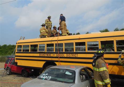 Hands On Training With School Bus Brandywine Hundred Fire Company