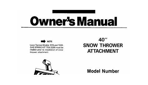 Cub Cadet Snow Blower 350 User manual | Manualzz