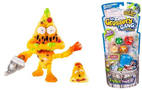 Grossery Gang Series 3 Putrid Power Putrid Pizza S3 Action Figure And 5