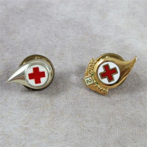 Red Cross Blood Pins Etsy