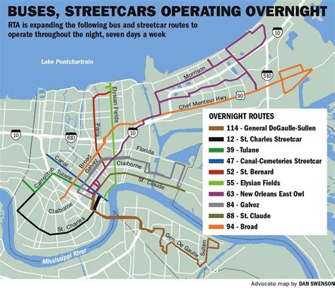 New Orleans St Charles Streetcar Map
