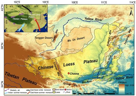 Map Showing The Physical Geography Of The Chinese Loess Plateau And Download Scientific Diagram