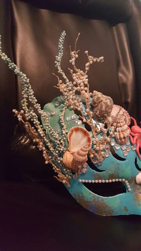 Mermaid Masquerade Mask Diy Customes Halloween Seashell Crafts