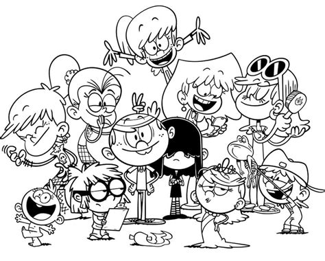 The Loud Houses Characters Coloring Pages The Loud House Coloring