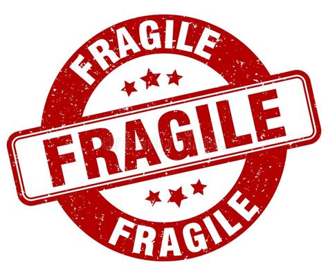 Fragile Stamp Fragile Label Round Grunge Sign Stock Vector