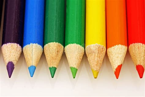 Rainbow Colored Pencils Stock Image Image Of Purple 36105575