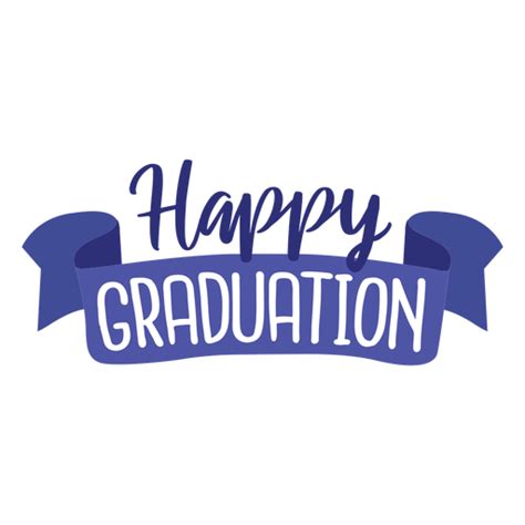 Happy Graduation Ribbon Sticker Transparent Png And Svg Vector File