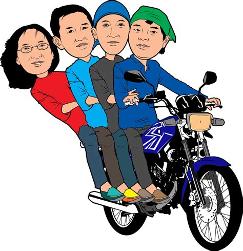 Karikatur Bermotor Kartun Naik Motor Png Clipart Full Size Clipart 918430 Pinclipart