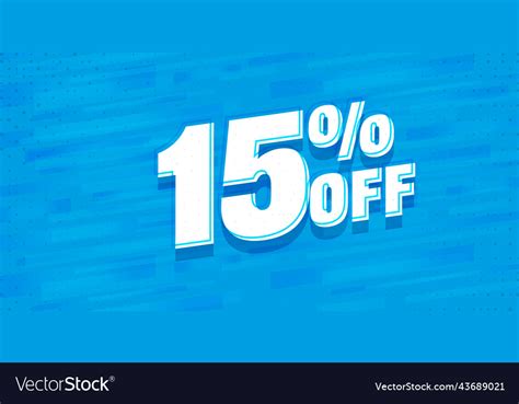 15 Percent Off Sale Banner Marketing Template Vector Image
