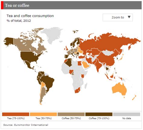 Chart Of The Week Coffee And Tea Around The World Pew Research Center