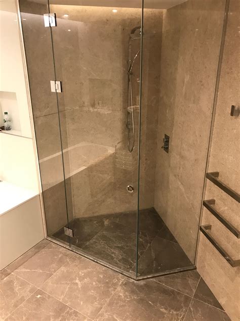 Request a free quote to get started today! Pentagonal shower enclosure floor to ceiling. In Battersea ...