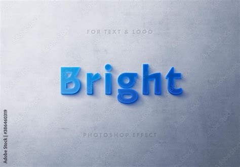 Light Box 3d Text Effect Mockup Stock Template Adobe Stock