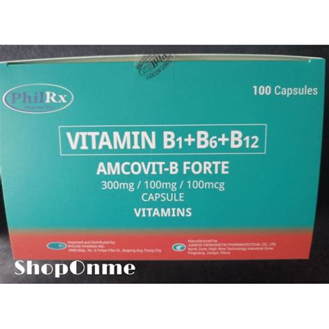 Amcovit B Forte Vitamin B Complex B B B Capsules Shopee