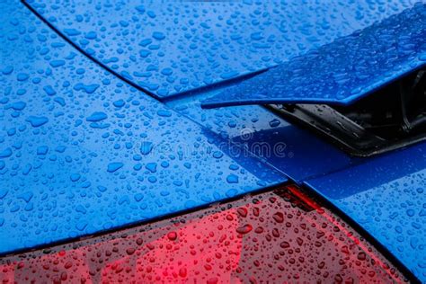 Blue Car Detail Car Headlight Vehicle Lighting Source Stock Image