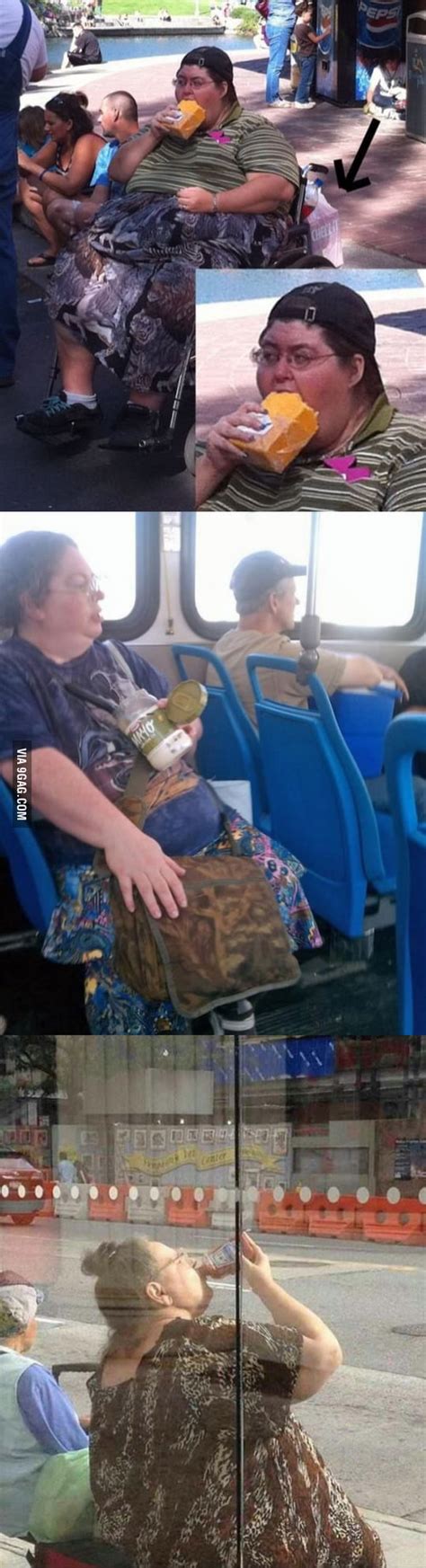 Is This The Same Woman Eating Blocks Of Cheese And Jars Of Condiments 9gag