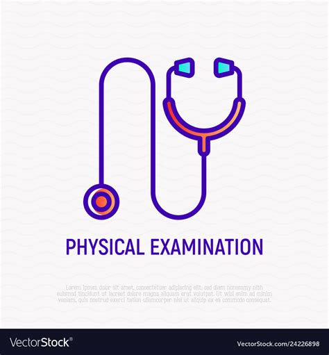 Stethoscope For Physical Examination Line Icon Vector Image