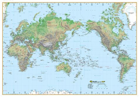 World Physical Supermap Ubd 1480 X 1040mm Laminated