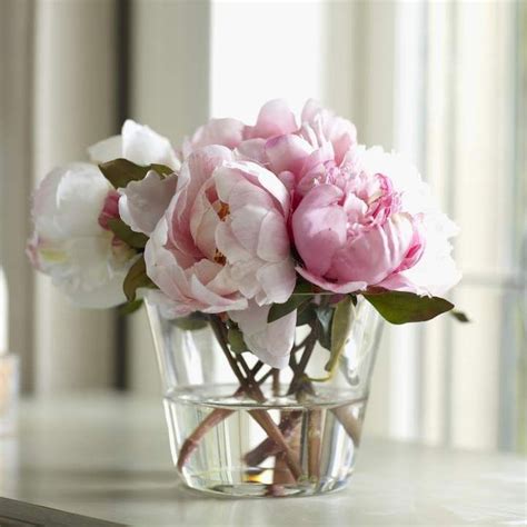 House Of Hampton Faux Peony Floral Arrangements In Vase Peony Arrangement Flower Arrangements