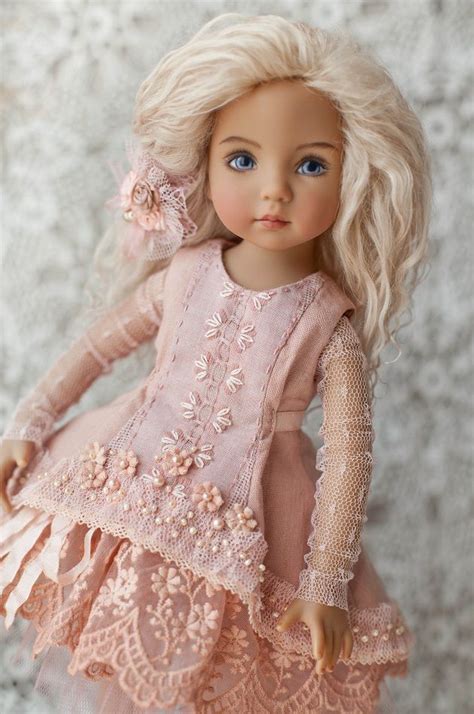 Dress With Lace For Little Darling Doll Fancy Dress Doll Clothes