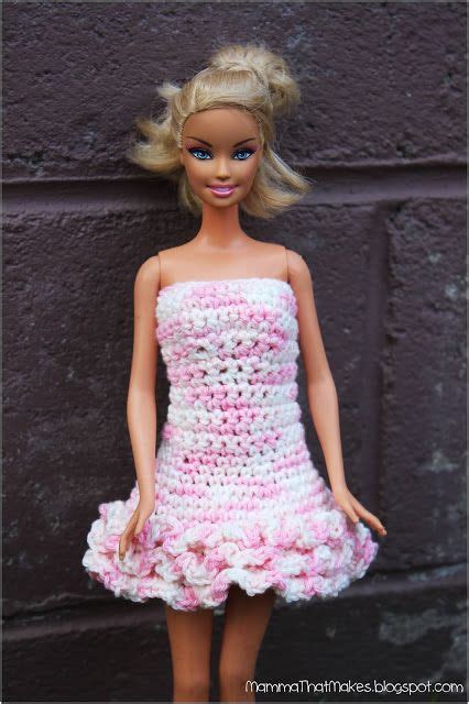 Pink Crochet Barbie Dress Barbie Clothes Barbie Summer B1d