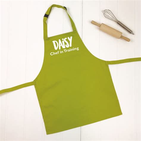 Personalised Kids Apron Kids Chef Childrens Personalised Apron Chef In