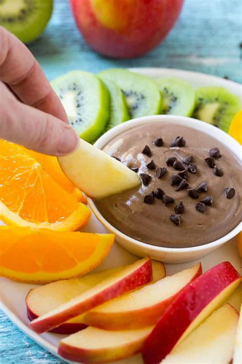 5 Minute Chocolate Fruit Dip Recipe High Protein Healthy Fitness Meals