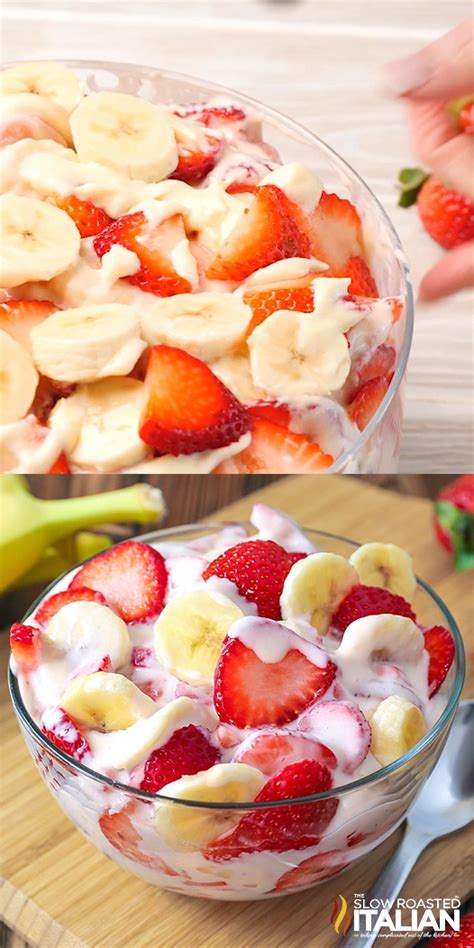 Simple Strawberry Banana Cheesecake Salad Recipe Comes Together With