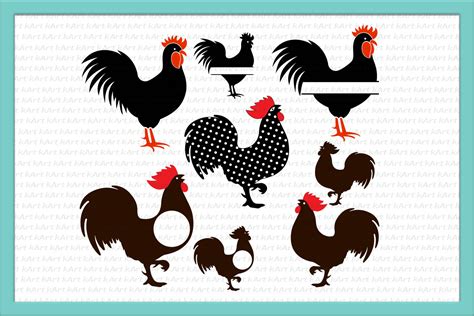 Rooster Svg Chicken Svg Rooster Monogram Svg Svg File 30636 Svgs