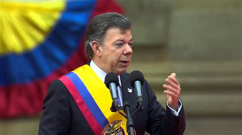 Presidente Juan Manuel Santos En Su Posesión Para El Período