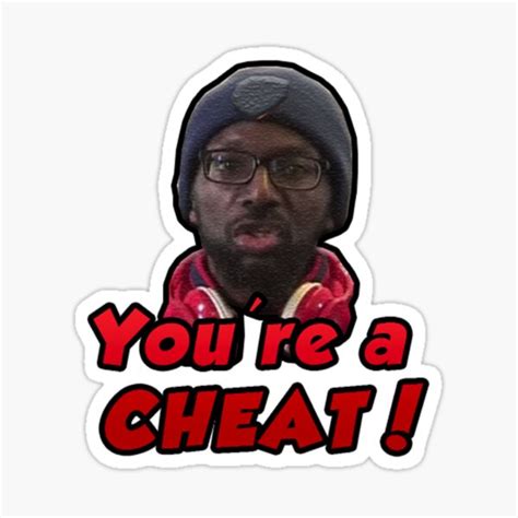 Arsenal Fan Tv Ty Youre A Cheat Sticker For Sale By Theborednobs