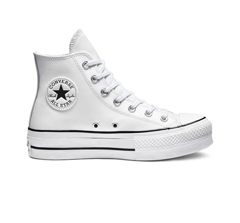 Converse Chuck Taylor All Star Platform Clean Leather High Top In White