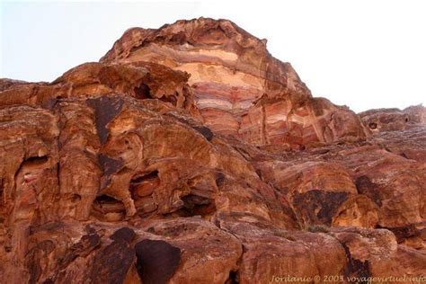 Disintegrating Rocks At Sunset Petra Deir Jordan