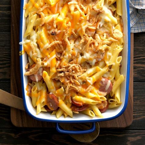 Penne And Smoked Sausage Casserole Recipe How To Make It Taste Of Home