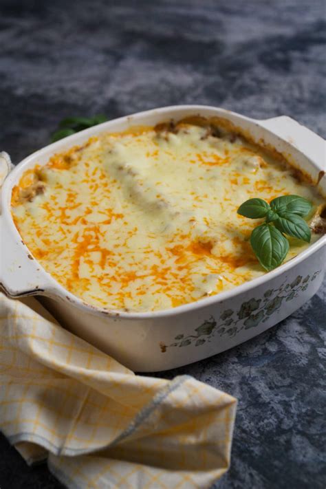 No Boil Lasagna Bechamel With Mushroom Bolognese Balkan Lunch Box