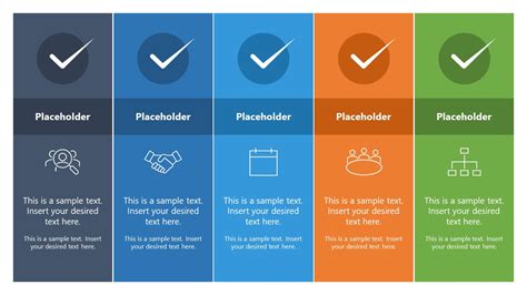 5 Step Horizontal Checklist Template For Powerpoint Slidemodel