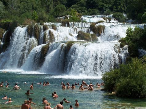 Bilder Von Kroatien Natur Wasserfall