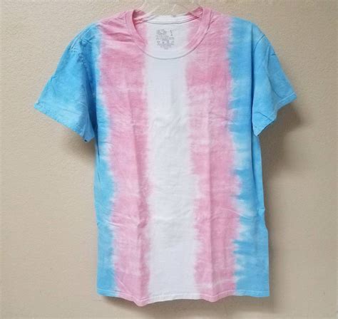 Trans Pride Flag Unisex Tie Dye T Shirt Customizable Pattern Etsy