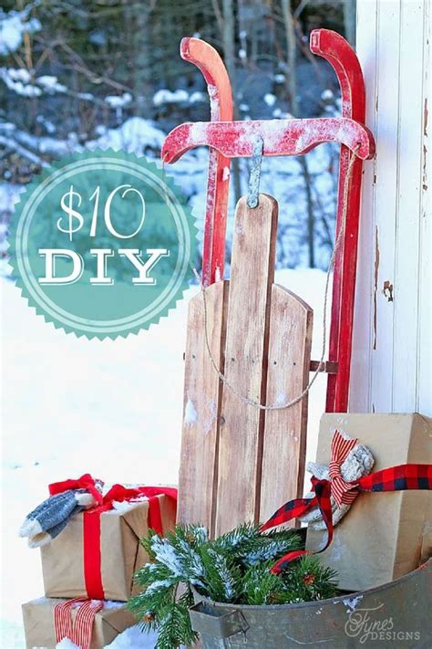 Vintage Diy Wooden Sled Canada Diy Fynes Designs Christmas Diy